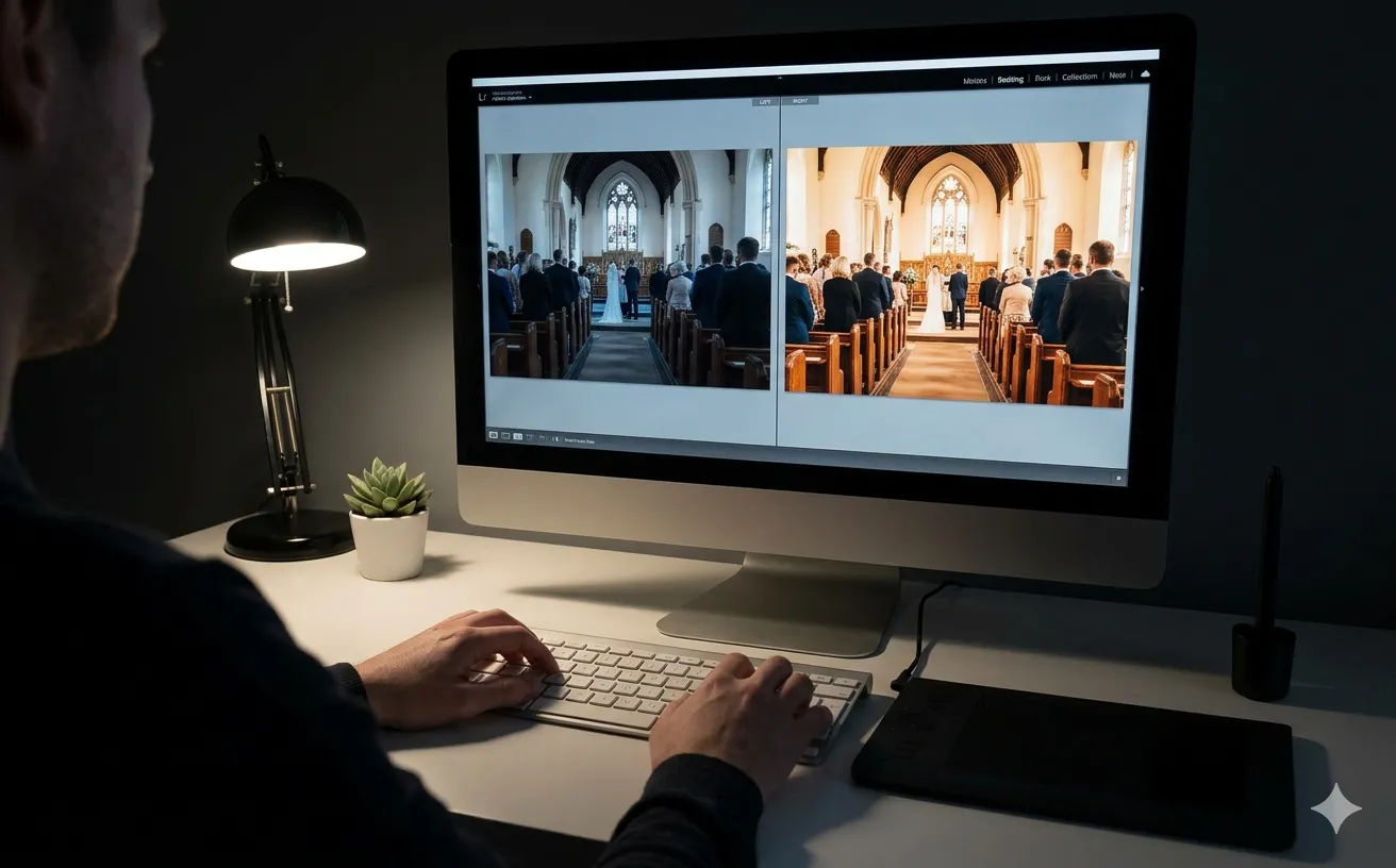 Professional photo editing process