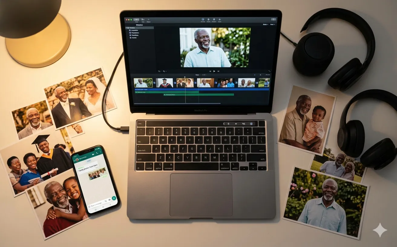Overflow viewing screen outside a funeral venue