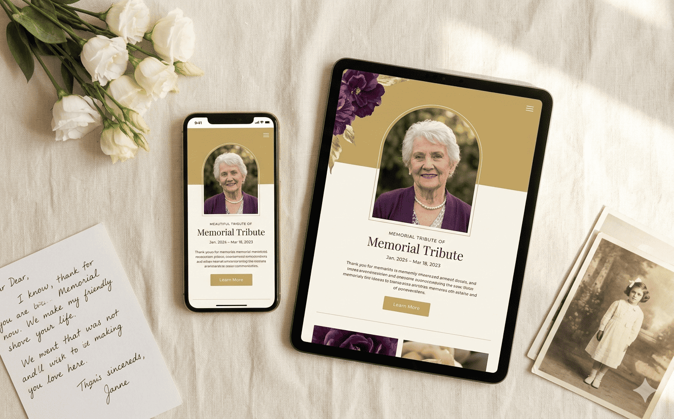 TributePoint memorial page features